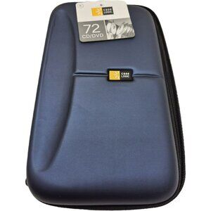 Case Logic CD DVD Hard Shell Storage Case Wallet 72 Disc Capacity Blue Black